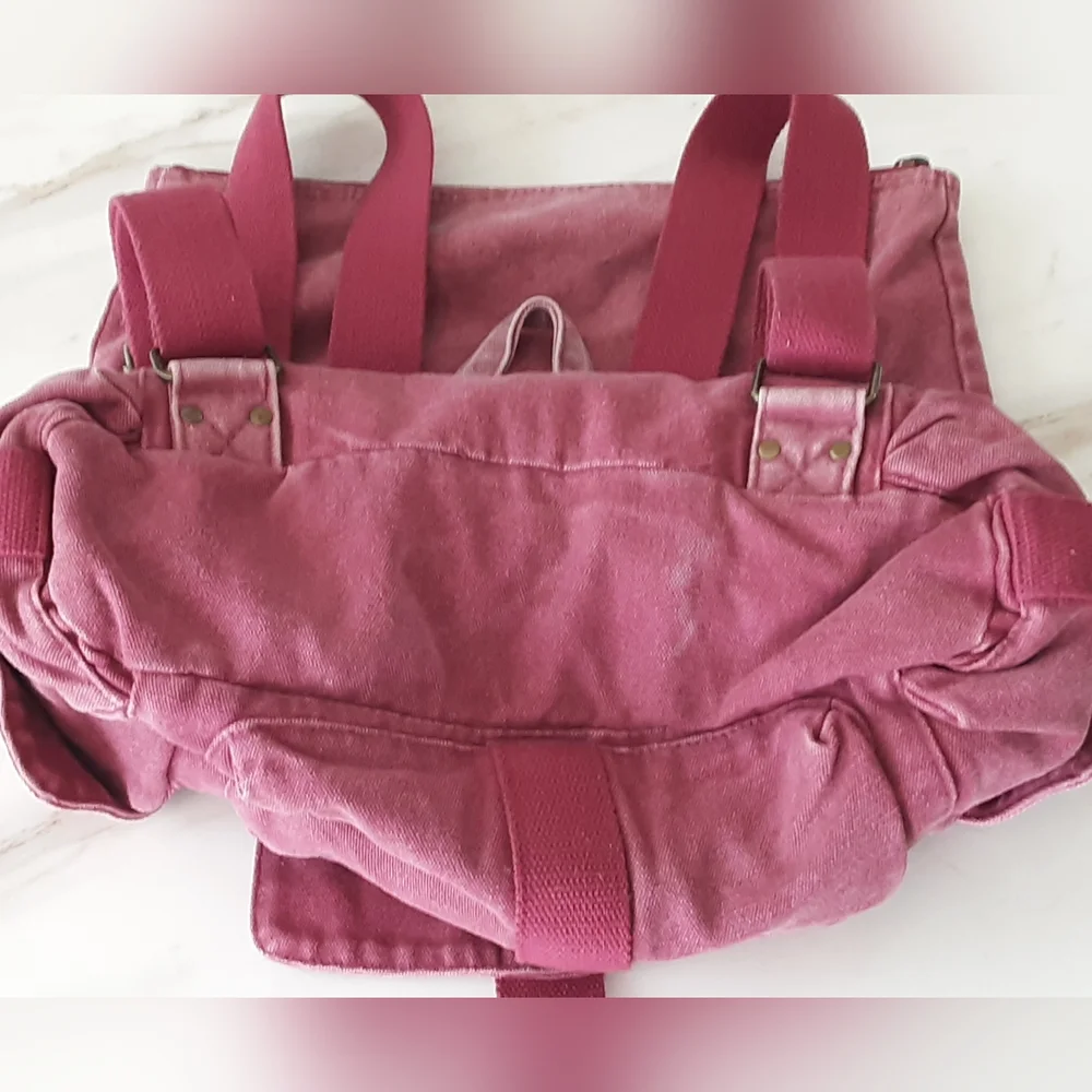 Unbranded Plum Canvas Roll-Top Backpack